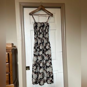 Abercrombie Strapless Drop-Waist Smocked Maxi Dress, Size Large